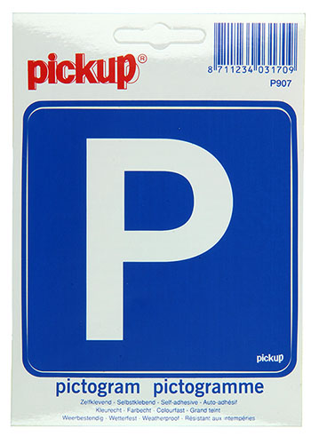 PICTOGRAMME ''P'' PARKING 10X10CM