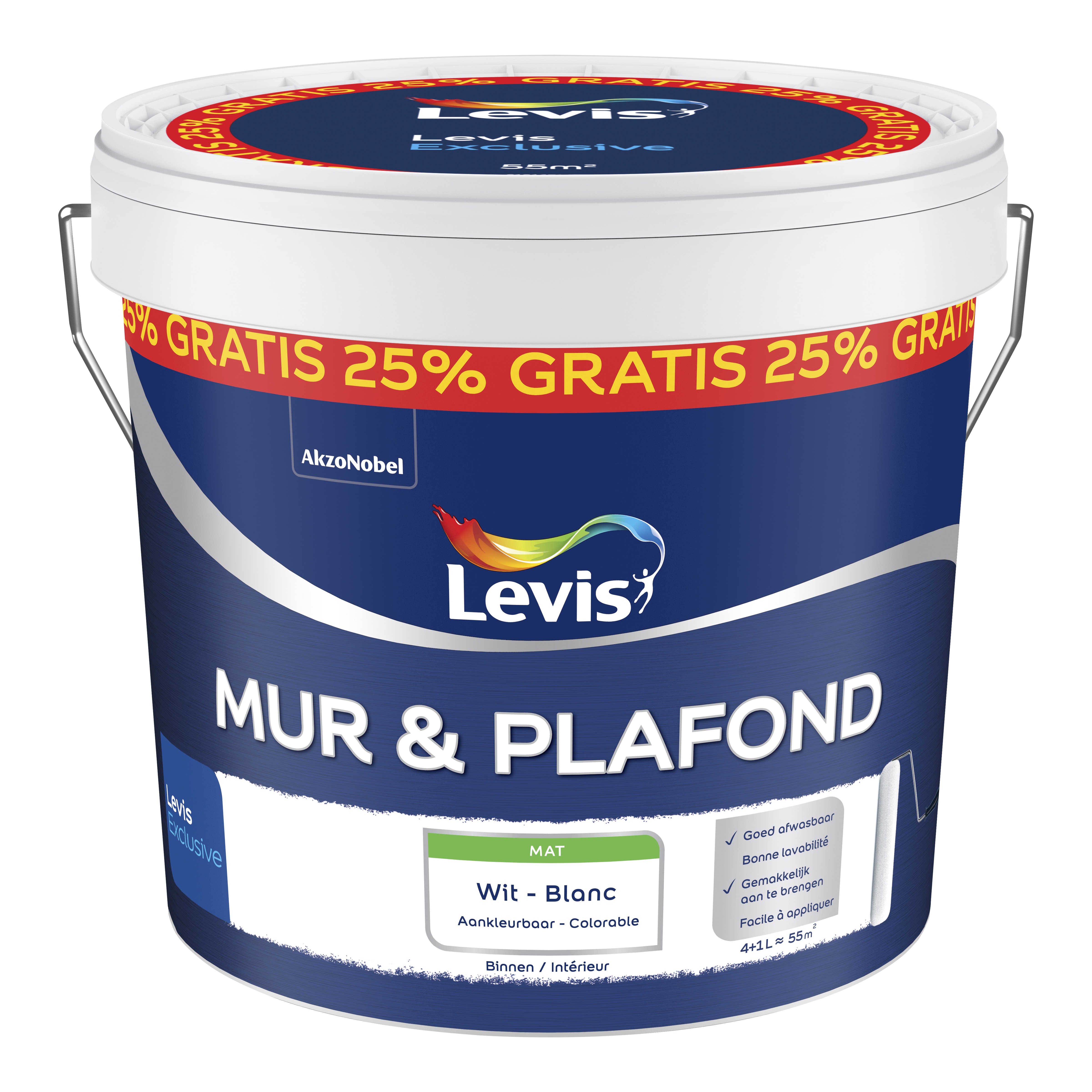 Plafondverf Mur & Mat Wit 5 L