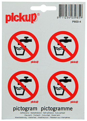 PICTOGRAMME EAU NON POTABLE - 4 PCS