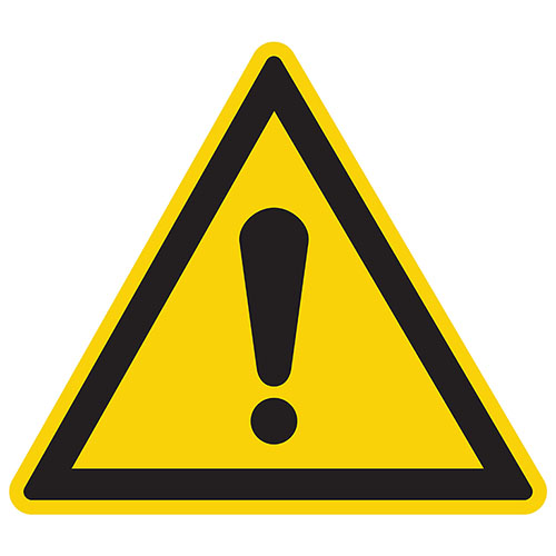 PICTOGRAM GEVAAR '!' 20CM