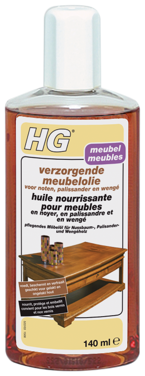 HG VERZORGENDE MEUBELOLIE VOOR NOTEN, PALLISANDER EN WENGÉ 140ML